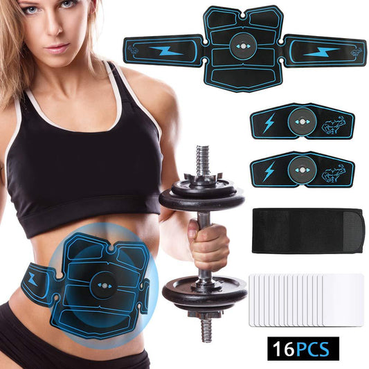 Blue Line Belt Ems Abdominal Arm Trainer Body Slimming Belt Abs Muscle Stimulator Toner For Home Gym Fitness Exercise