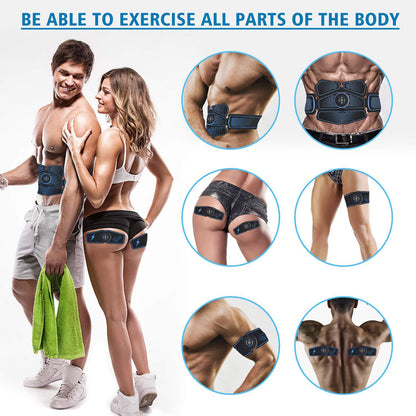 Blue Dot Belt Ems Abdominal Arm Trainer Body Slimming Belt Abs Muscle Stimulator Toner For Home Gym Fitness Exercise