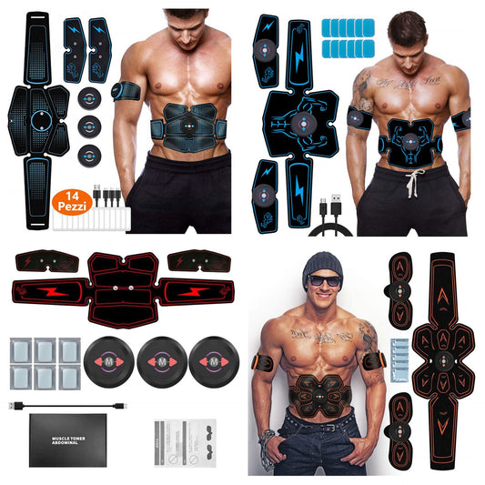 Ems Abdominal Arm Trainer Body Slimming Belt Abs Muscle Stimulator Toner For Home Gym Fitness Exercise